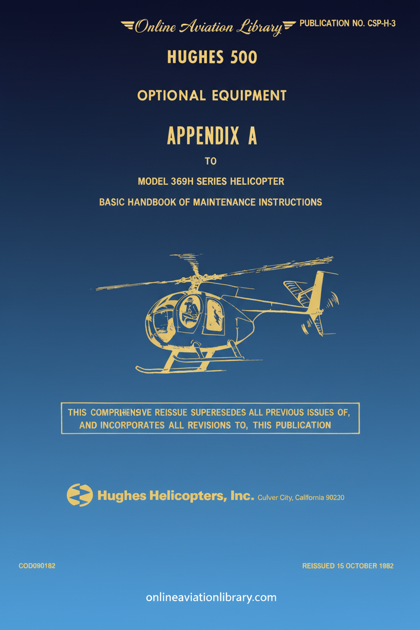 Hughes 500 Optional Equipment Manual Cover Page