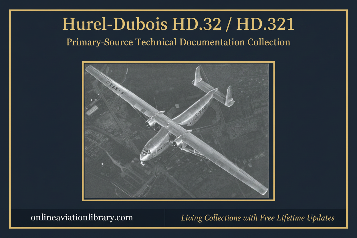 Hurel-Dubois HD.32 — Overhead Planform Banner