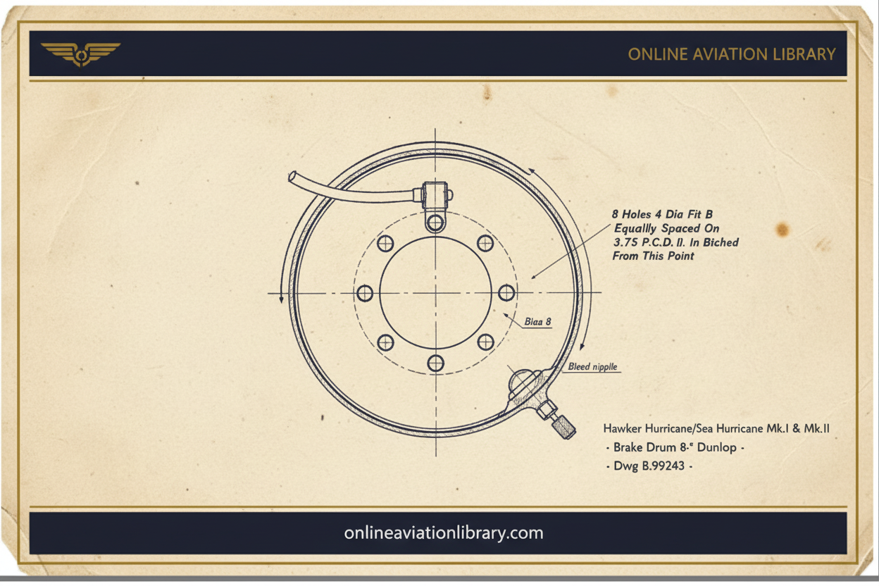 Hurricane Dunlop Brake Drum — Parchment