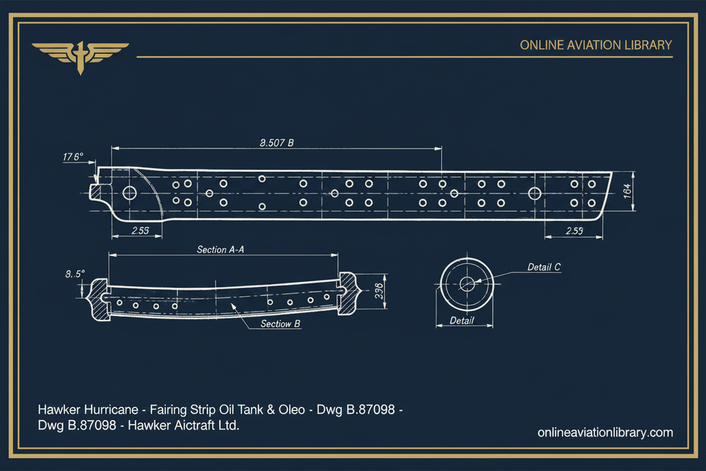 Hurricane Fairing Strip B.87098 — Navy