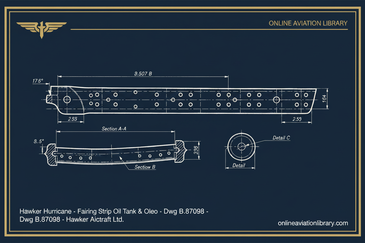 Hurricane Fairing Strip B.87098 — Navy