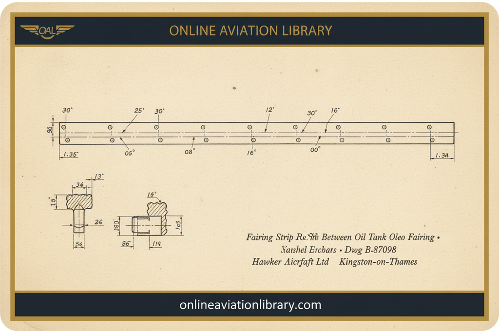 Hurricane Fairing Strip B.87098 — Parchment