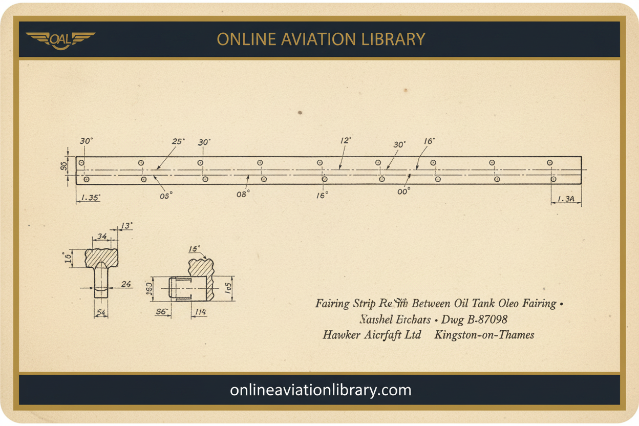 Hurricane Fairing Strip B.87098 — Parchment