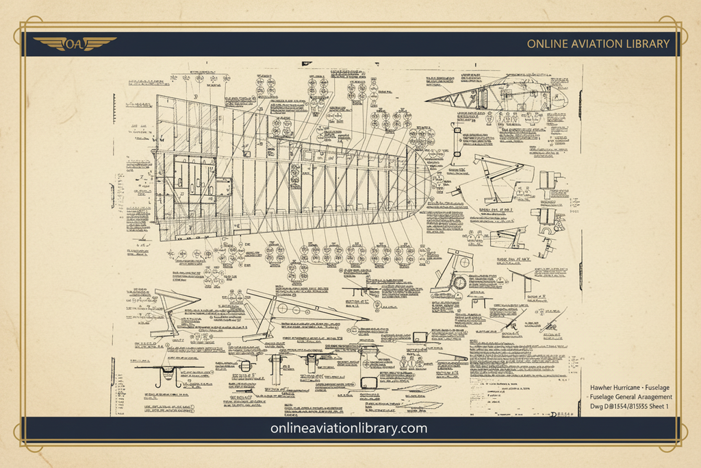 Hurricane Fuselage GA D.81554/81555 Sheet 1 — Parchment