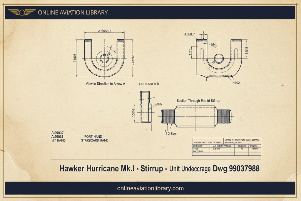 Hurricane Stirrup 99037/99038 — Parchment