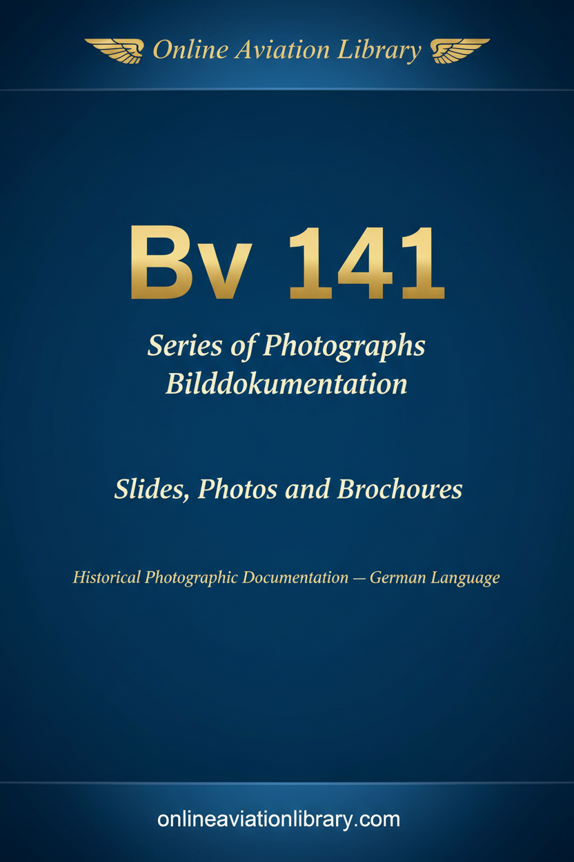 Bv 141 Series of Photographs cover page