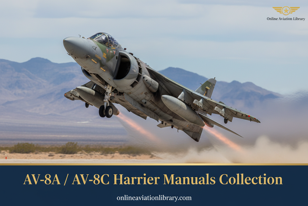 Hawker Siddeley AV-8A Harrier USMC V/STOL jet - Manuals Collection Banner