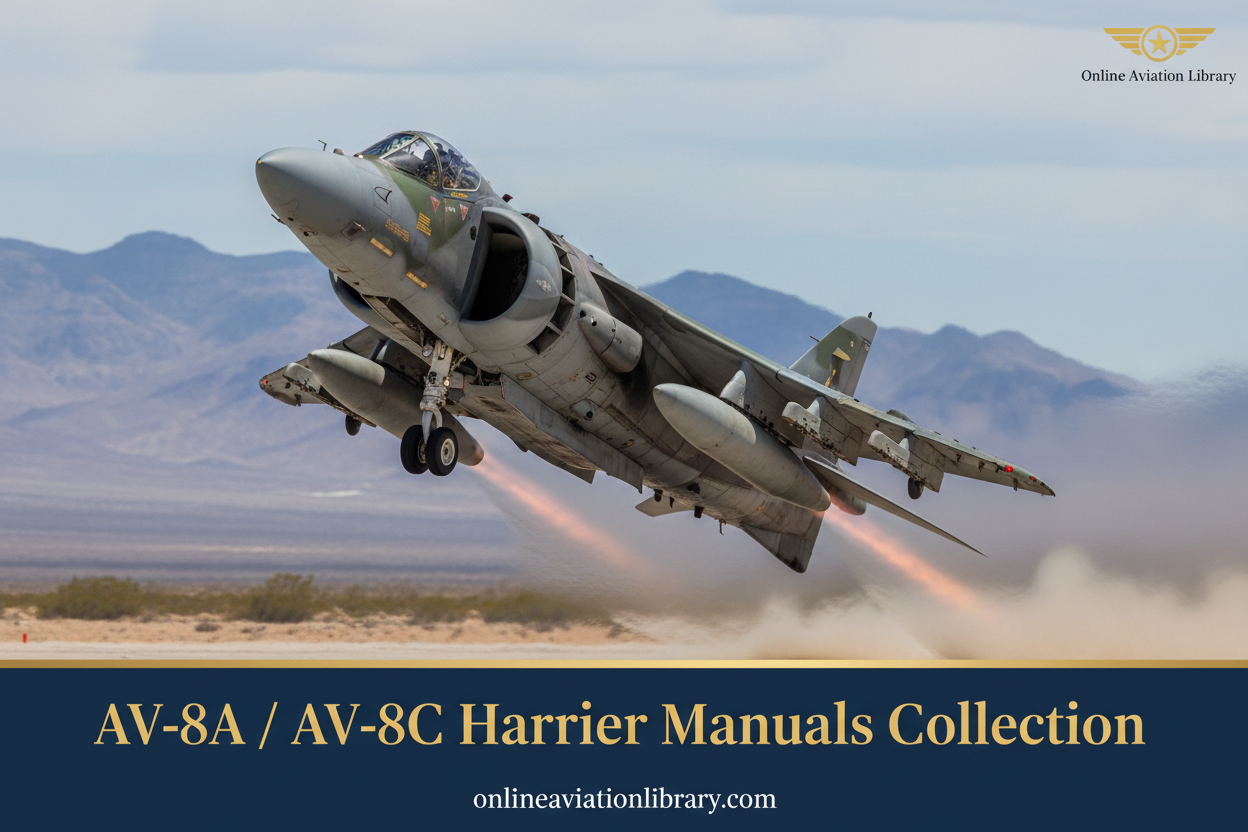 Hawker Siddeley AV-8A Harrier USMC V/STOL jet - Manuals Collection Banner