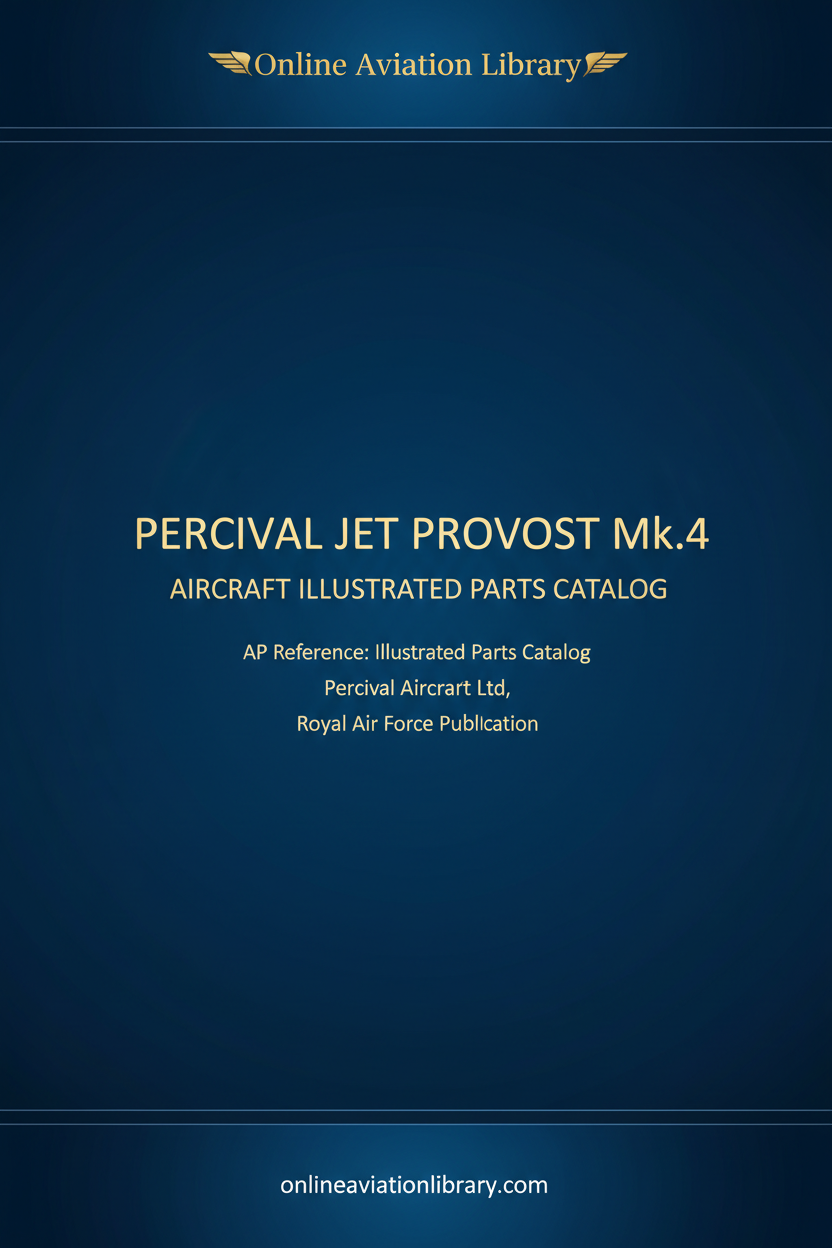 Percival Jet Provost Mk.4 Illustrated Parts Catalog cover page