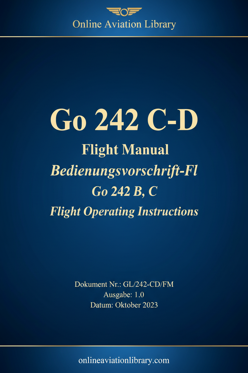 Go 242 B C Flight Operating Instructions Bedienungsvorschrift-Fl cover page