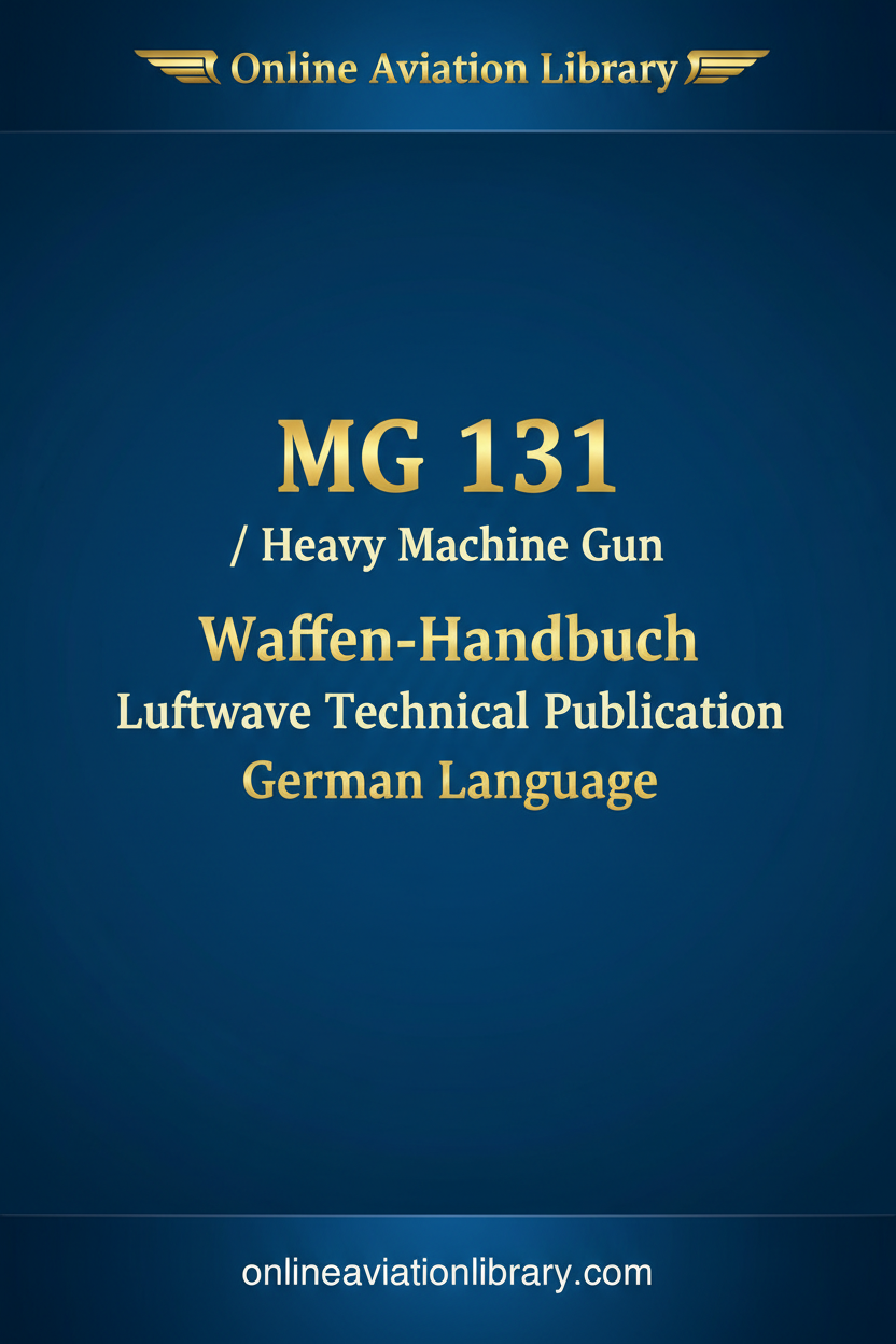 MG 131 Heavy Machine Gun Waffen-Handbuch cover page