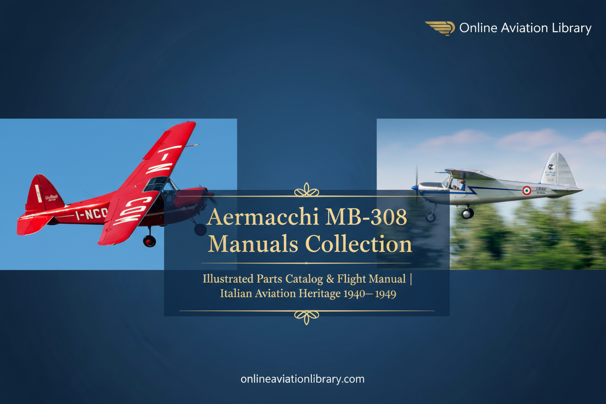 Aermacchi MB-308 Manuals Collection - Promotional Banner featuring both aircraft liveries