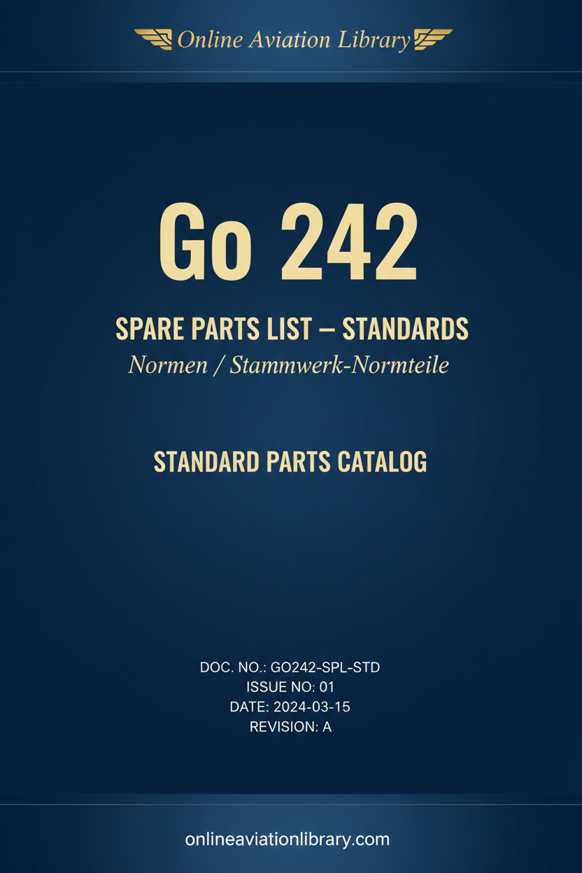 Go 242 Normen Stammwerk-Normteile standards parts list cover page