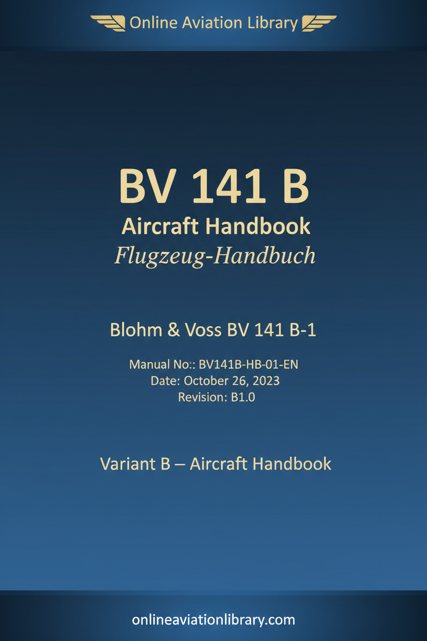 BV 141 B Aircraft Handbook cover page