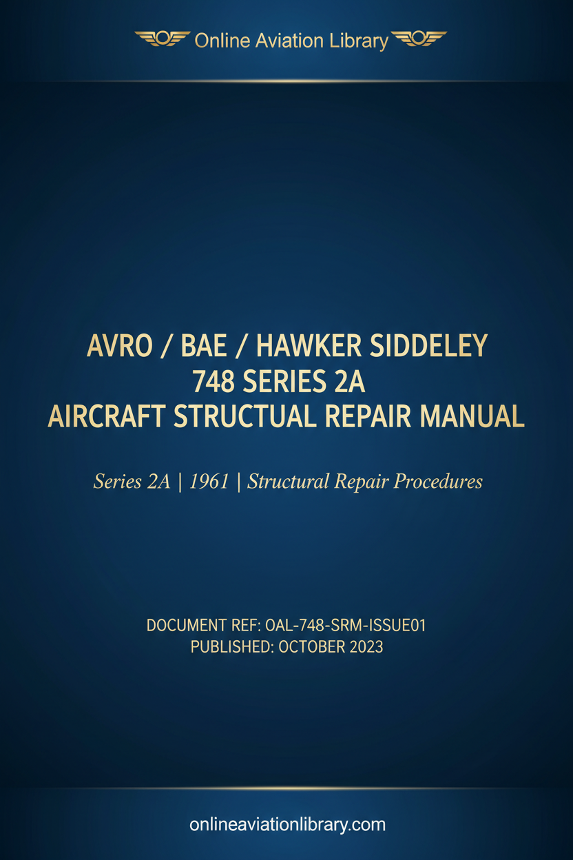 Avro Hawker Siddeley 748 Series 2A Structural Repair Manual 1961 cover page