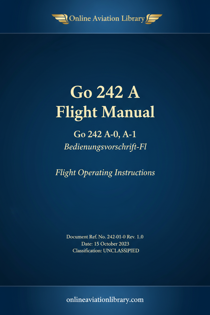 Go 242 A Flight Manual Bedienungsvorschrift-Fl cover page