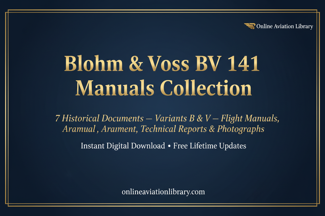 Blohm & Voss BV 141 Manuals Collection promotional banner