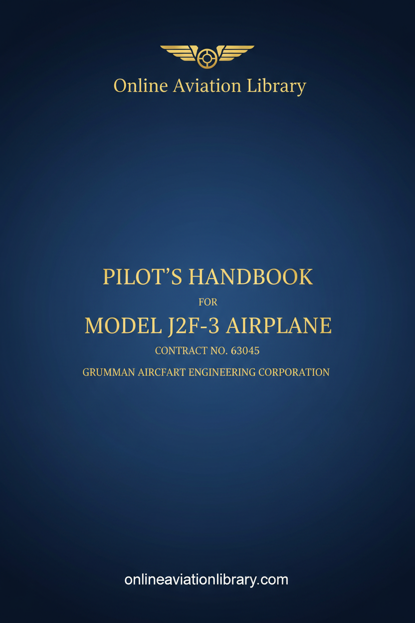 J2F-3 Pilot's Handbook Standard Cover Page