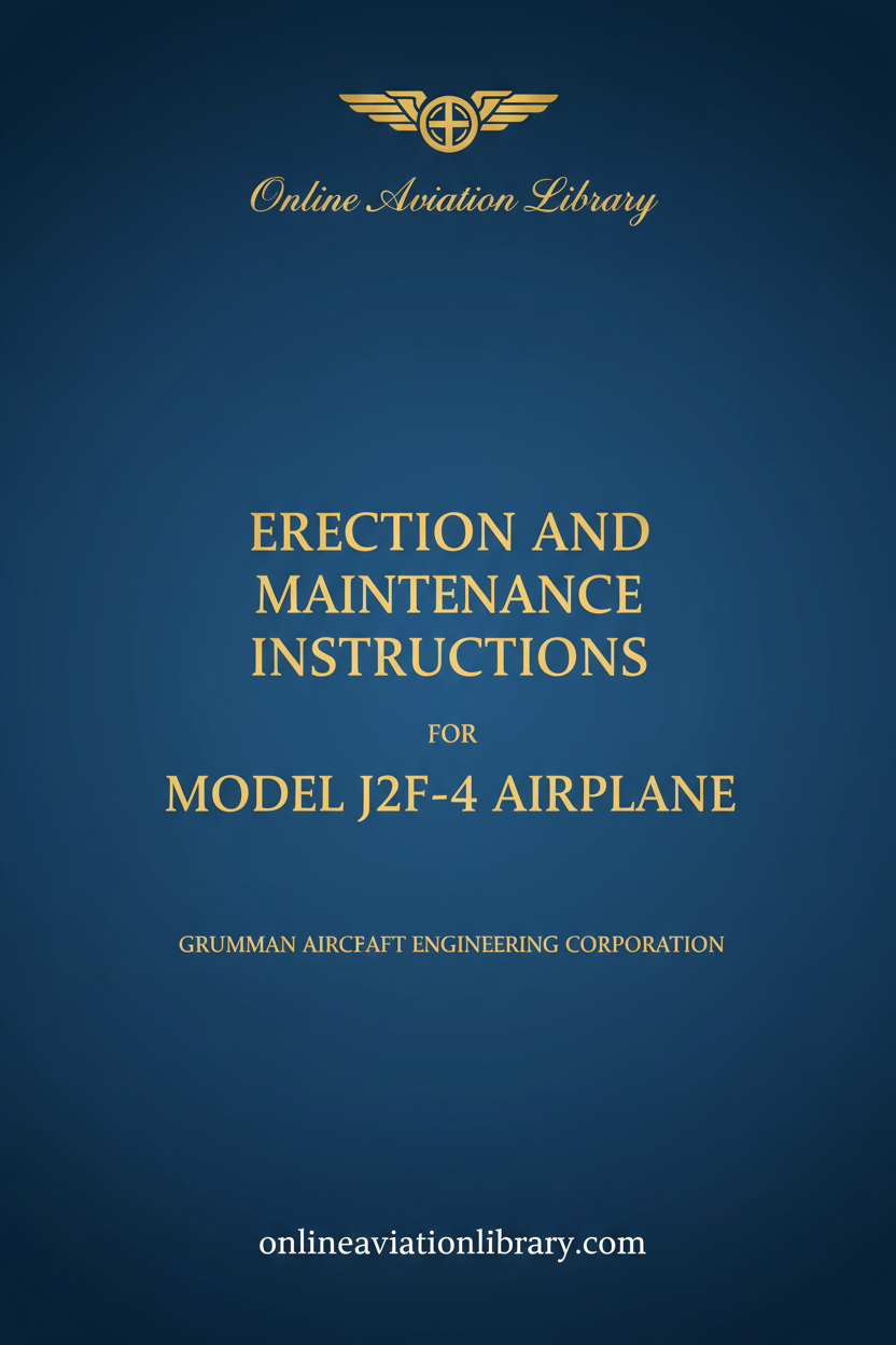 J2F-4 Maintenance Manual Standard Cover Page