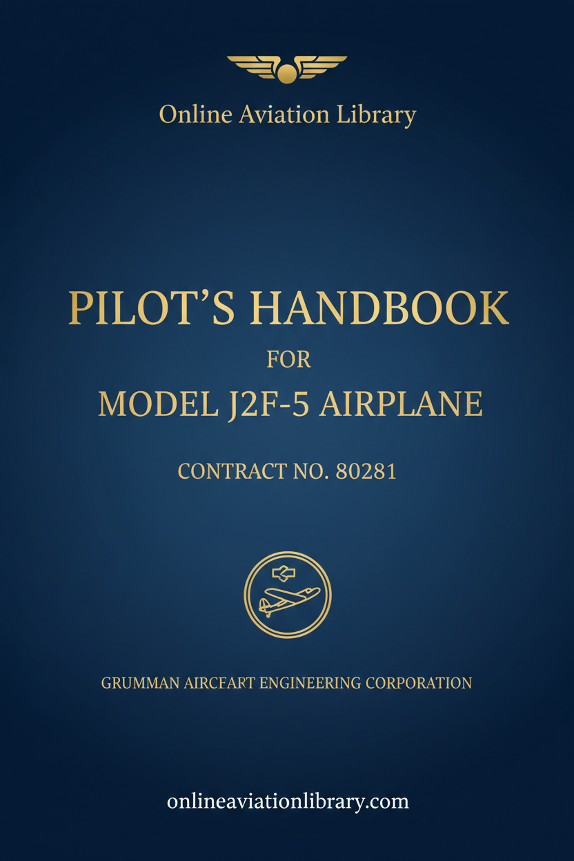 J2F-5 Pilot's Handbook Standard Cover Page