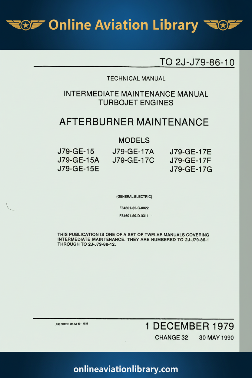 J79 Afterburner Maintenance Cover Page