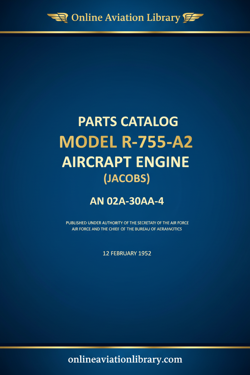 Jacobs R-755-A2 Parts Catalog Cover