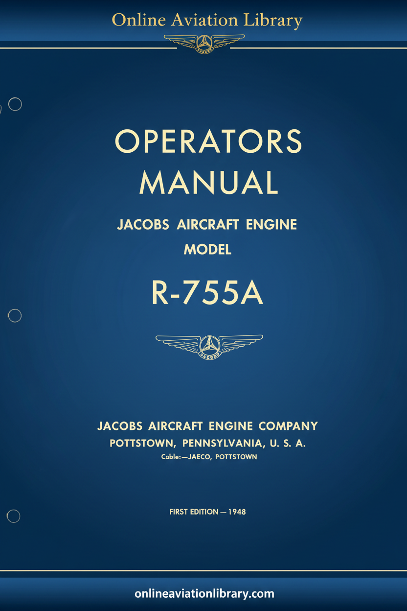 Jacobs R-755A Operators Manual Cover — annotated copy