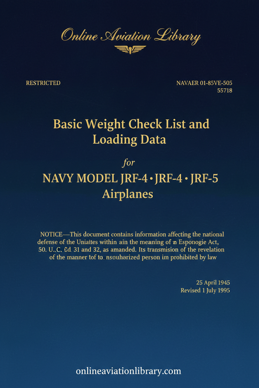 JRF-4 JRF-5 Weight Check List Cover