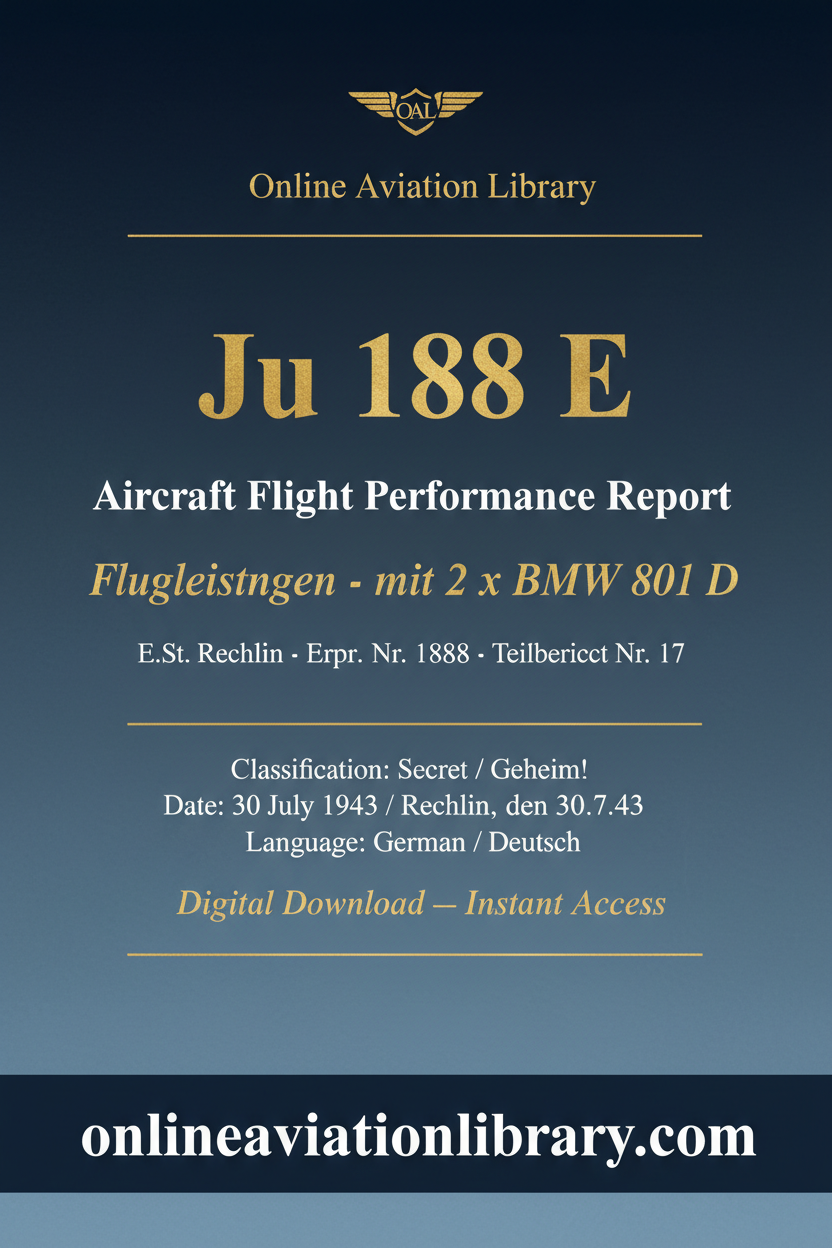 Ju 188 E Flugleistungen Cover