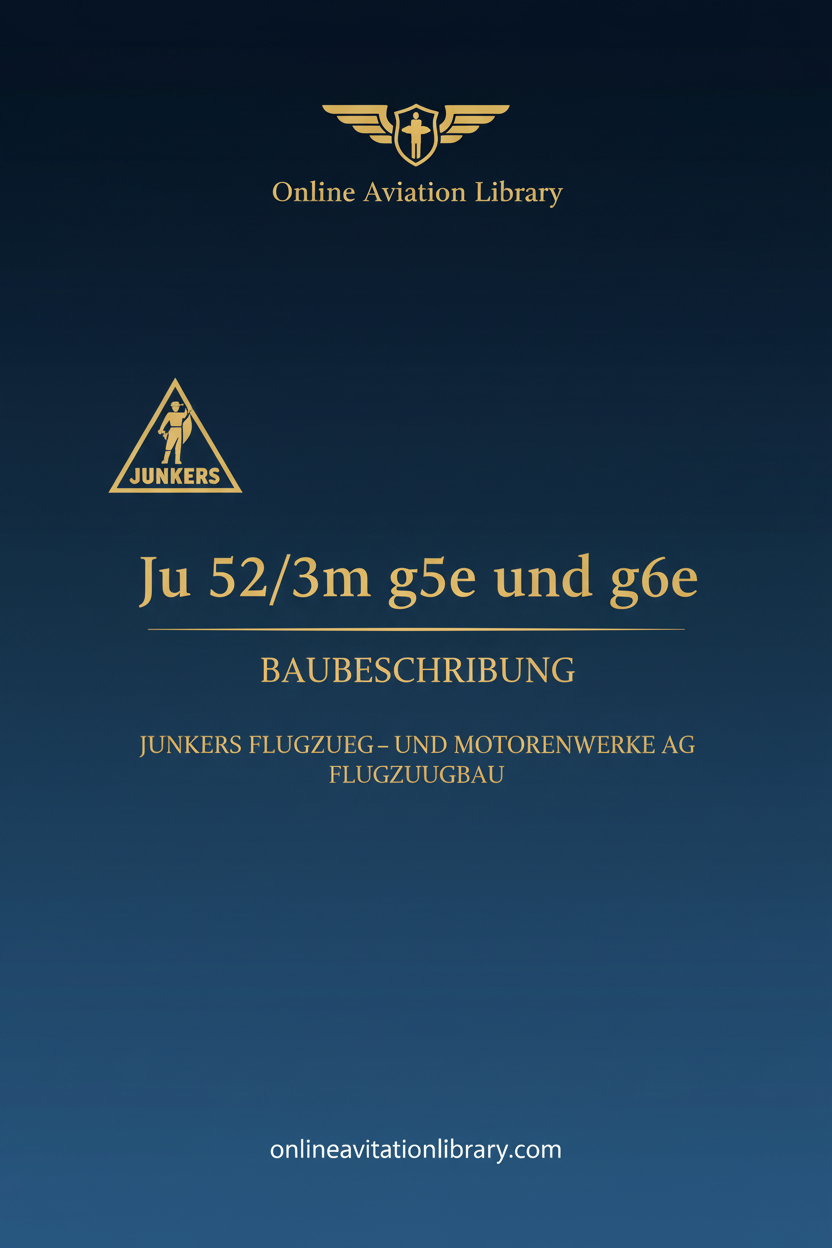 Ju 52/3m g5e und g6e Baubeschreibung Standard Cover Page