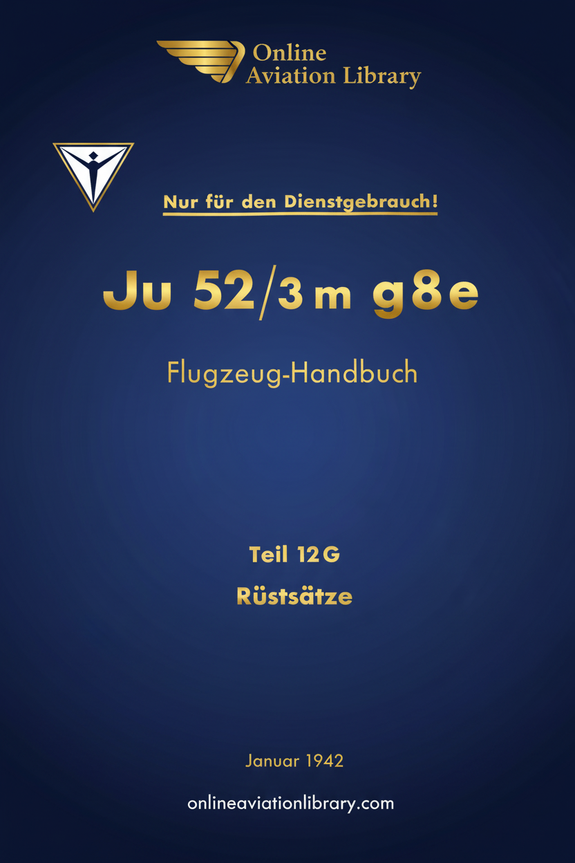 Ju 52/3m g8e Teil 12G Standard Cover Page