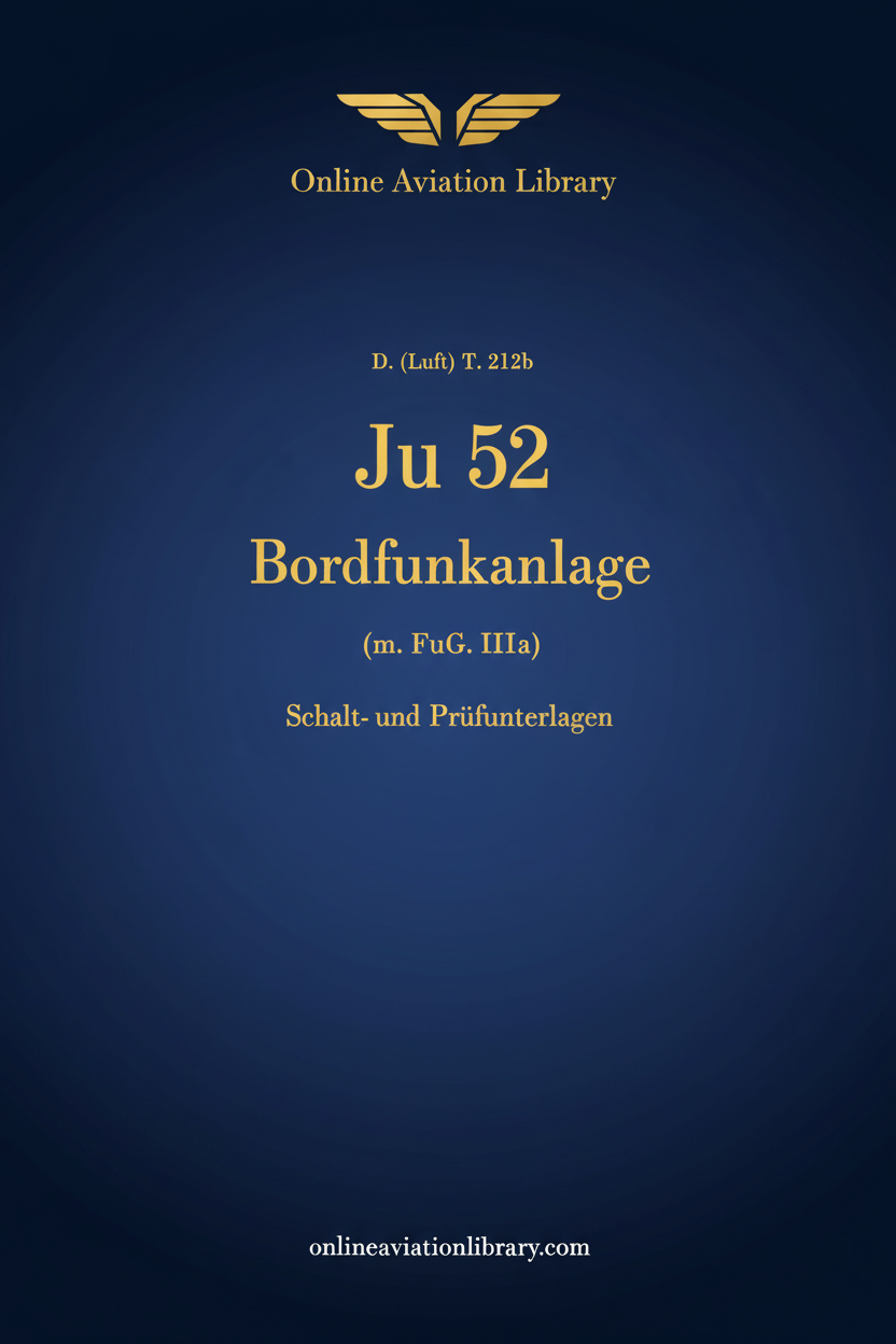 Ju 52 Bordfunkanlage Standard Cover Page