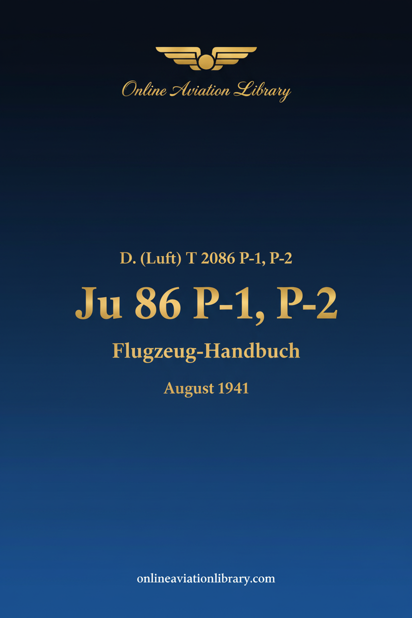 Ju 86 P-1, P-2 Standard Cover Page