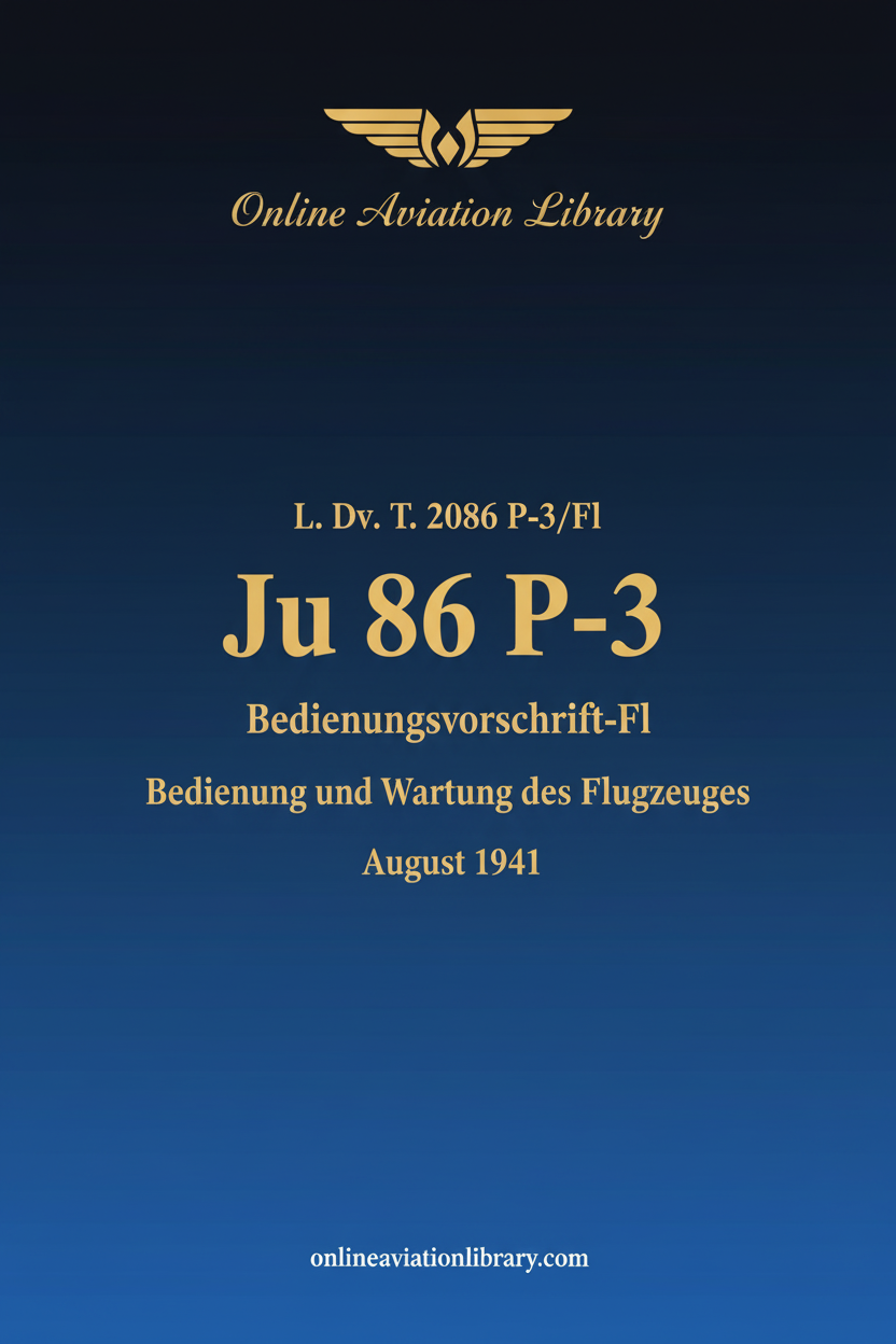 Ju 86 P-3 Standard Cover Page