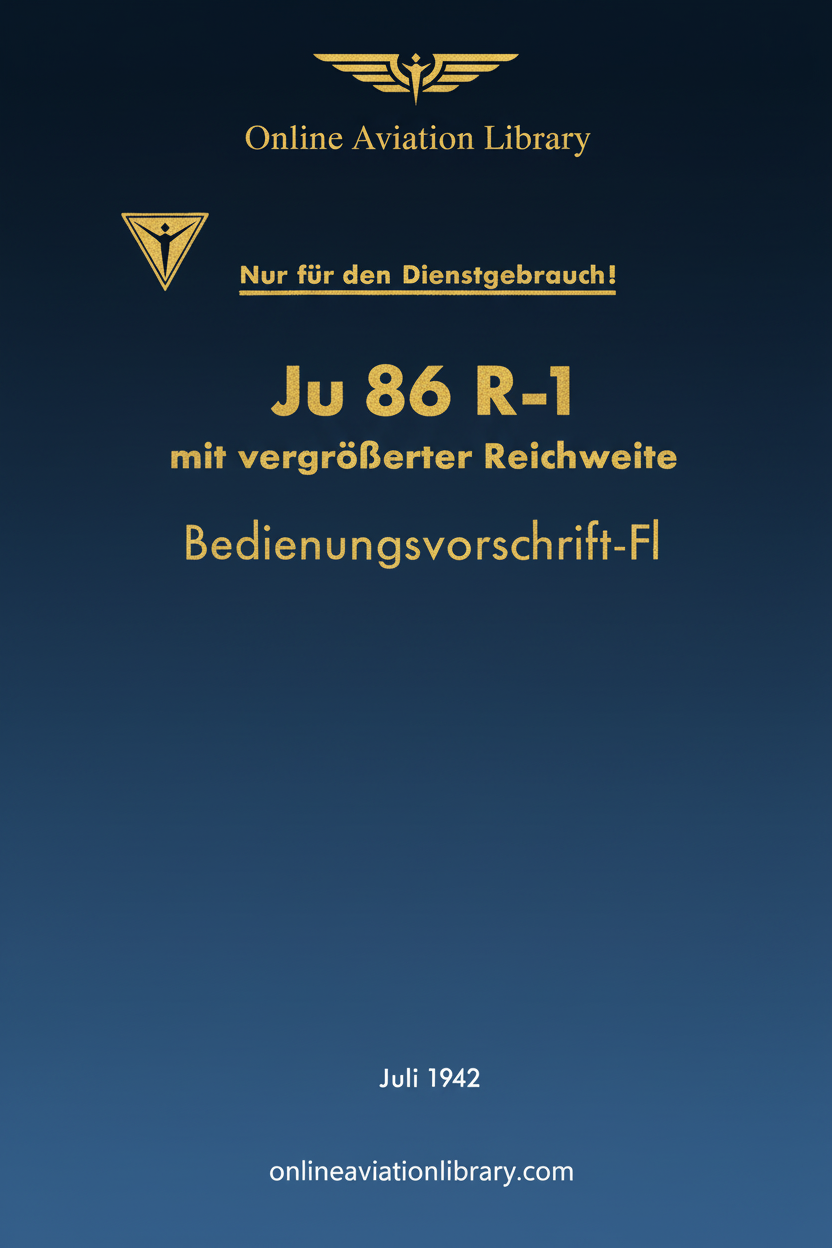 Ju 86 R-1 Standard Cover Page