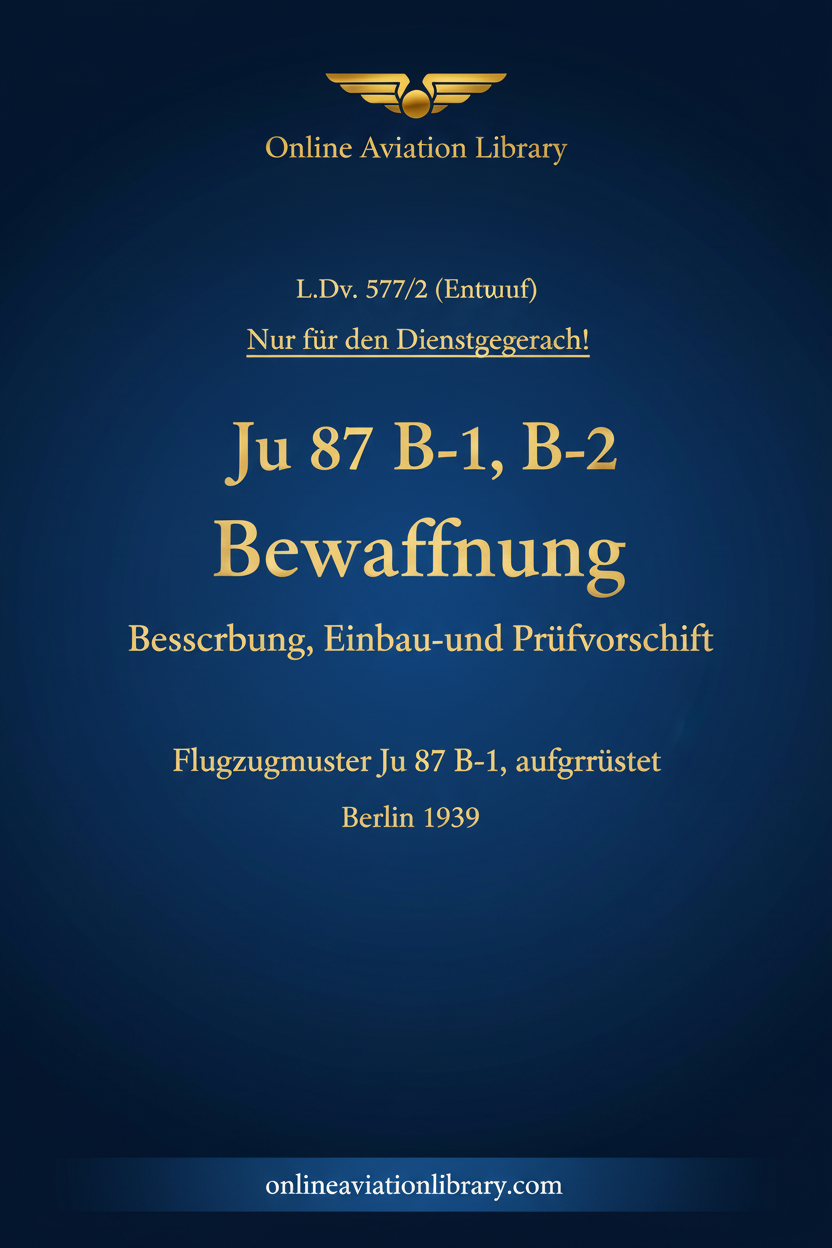 Ju 87 B-1, B-2 Bewaffnung Standard Cover Page
