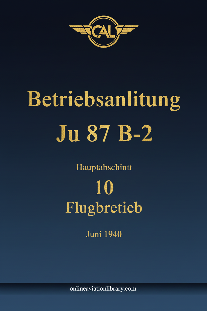 Ju 87 B-2 Flugbetrieb Standard Cover Page