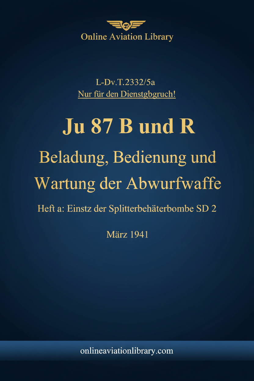 Ju 87 B und R Abwurfwaffe SD 2 Standard Cover Page