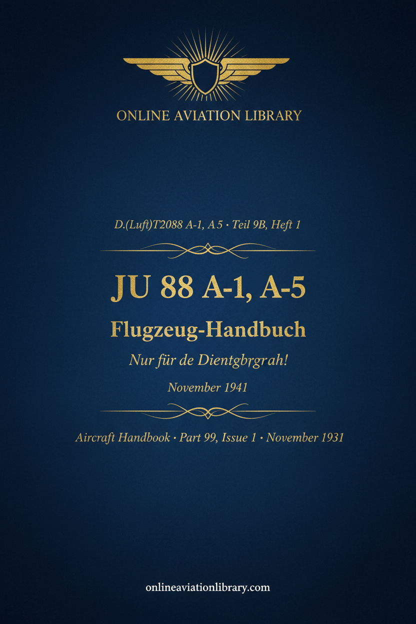 Ju 88 A-1 A-5 OAL Cover