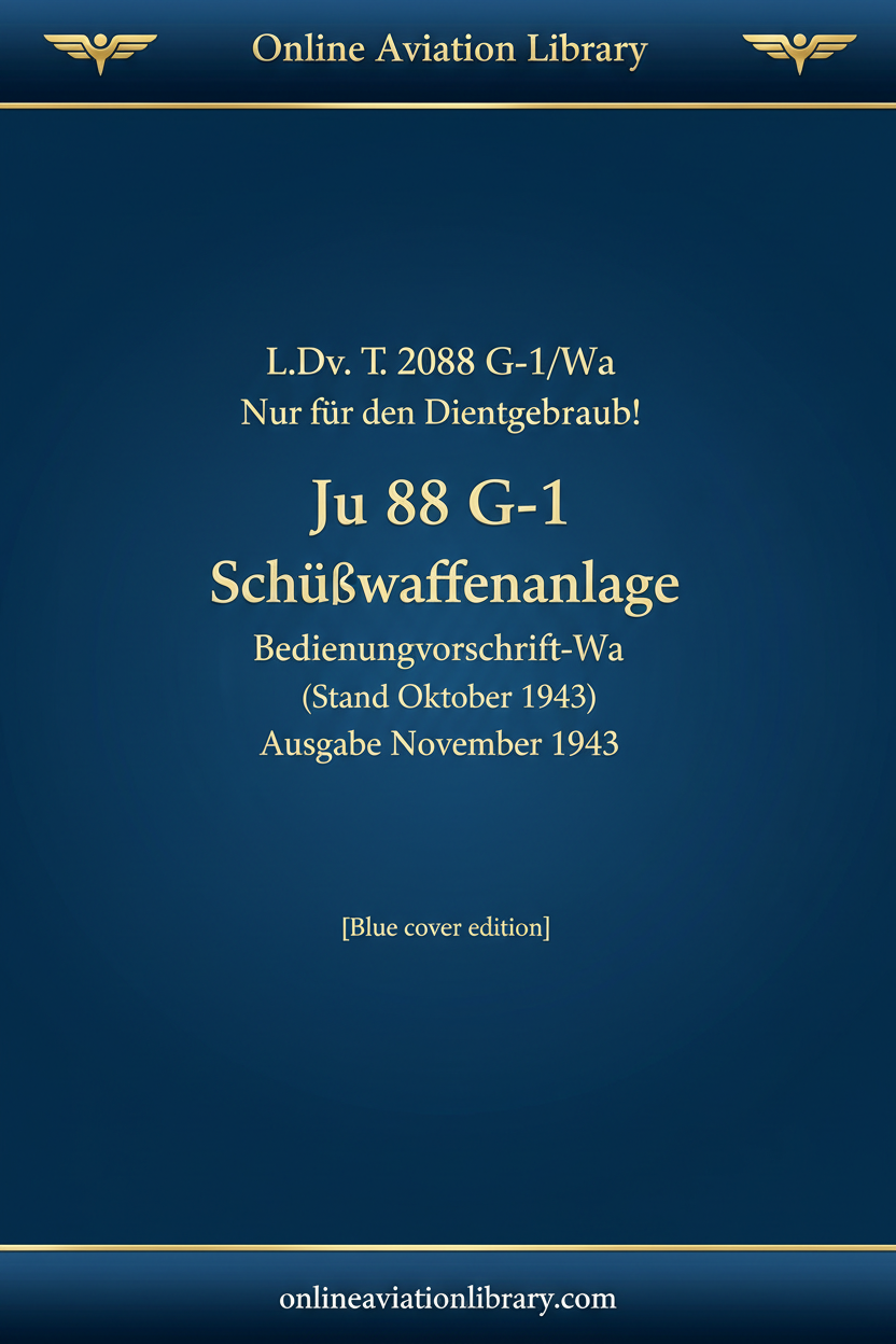 Ju 88 G-1 BDV-Wa blue cover