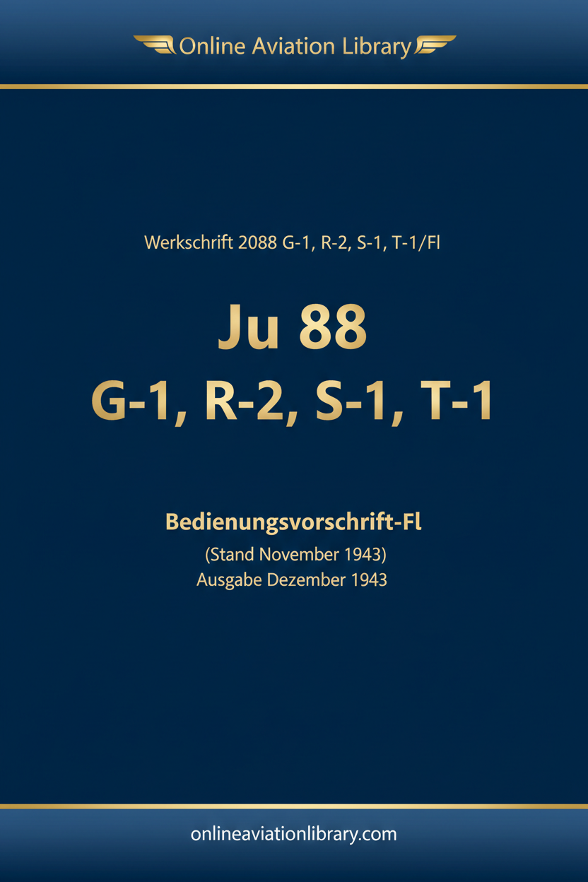 Ju 88 G-1 R-2 S-1 T-1 BDV-Fl cover