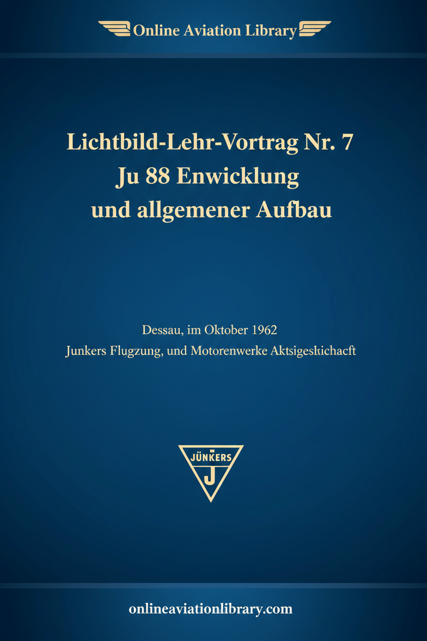 Ju 88 Lehr-Vortrag 7 cover