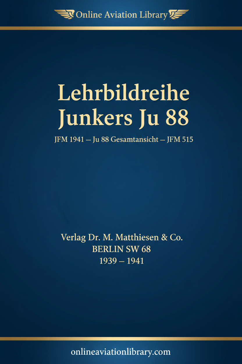 Ju 88 Lehrbildreihe cover