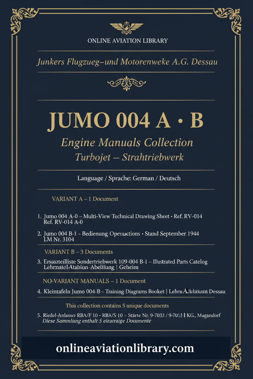 Jumo 004 Standard Cover Page