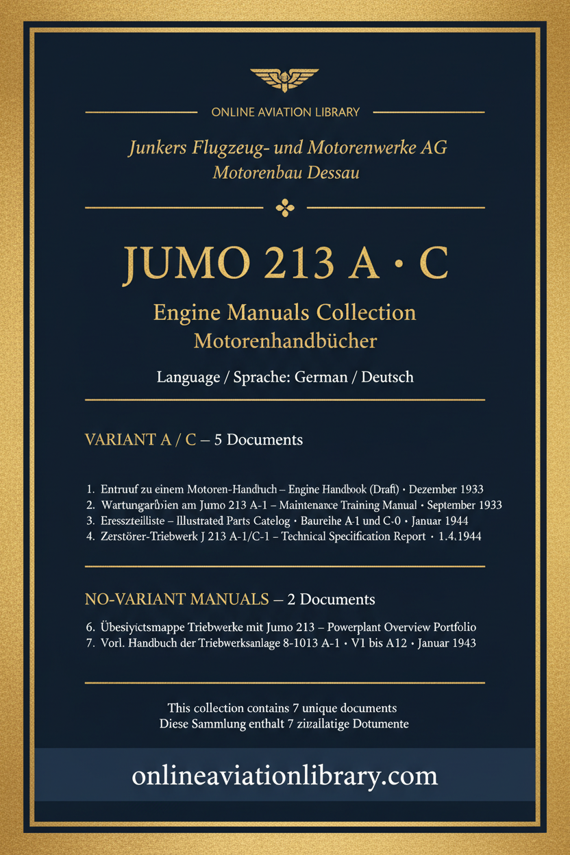 Jumo 213 Standard Cover Page