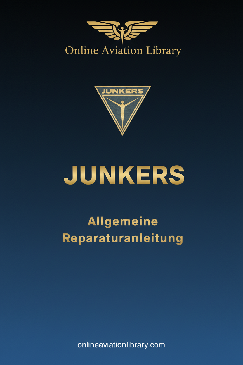 Junkers Allgemeine Reparaturanleitung Standard Cover Page