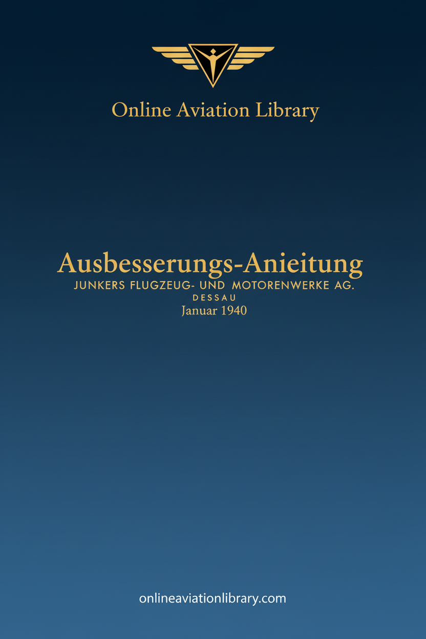 Junkers Ausbesserungs-Anleitung Standard Cover Page