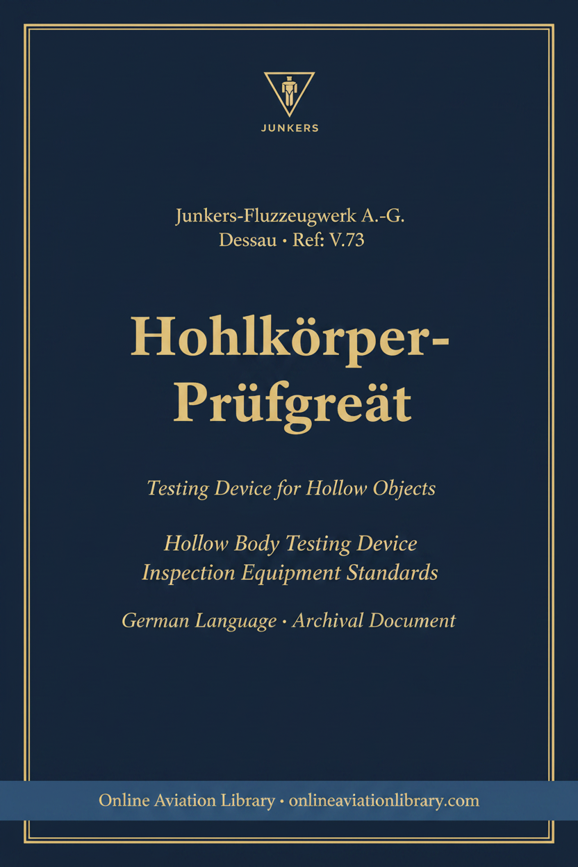 Junkers Hollow Body Testing Device — OAL Cover