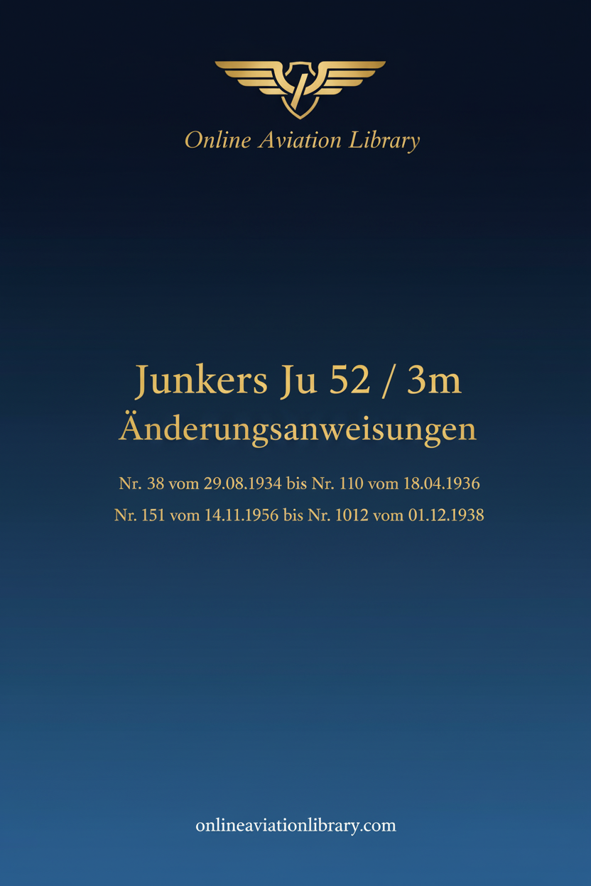 Junkers Ju 52/3m Änderungsanweisungen Standard Cover Page