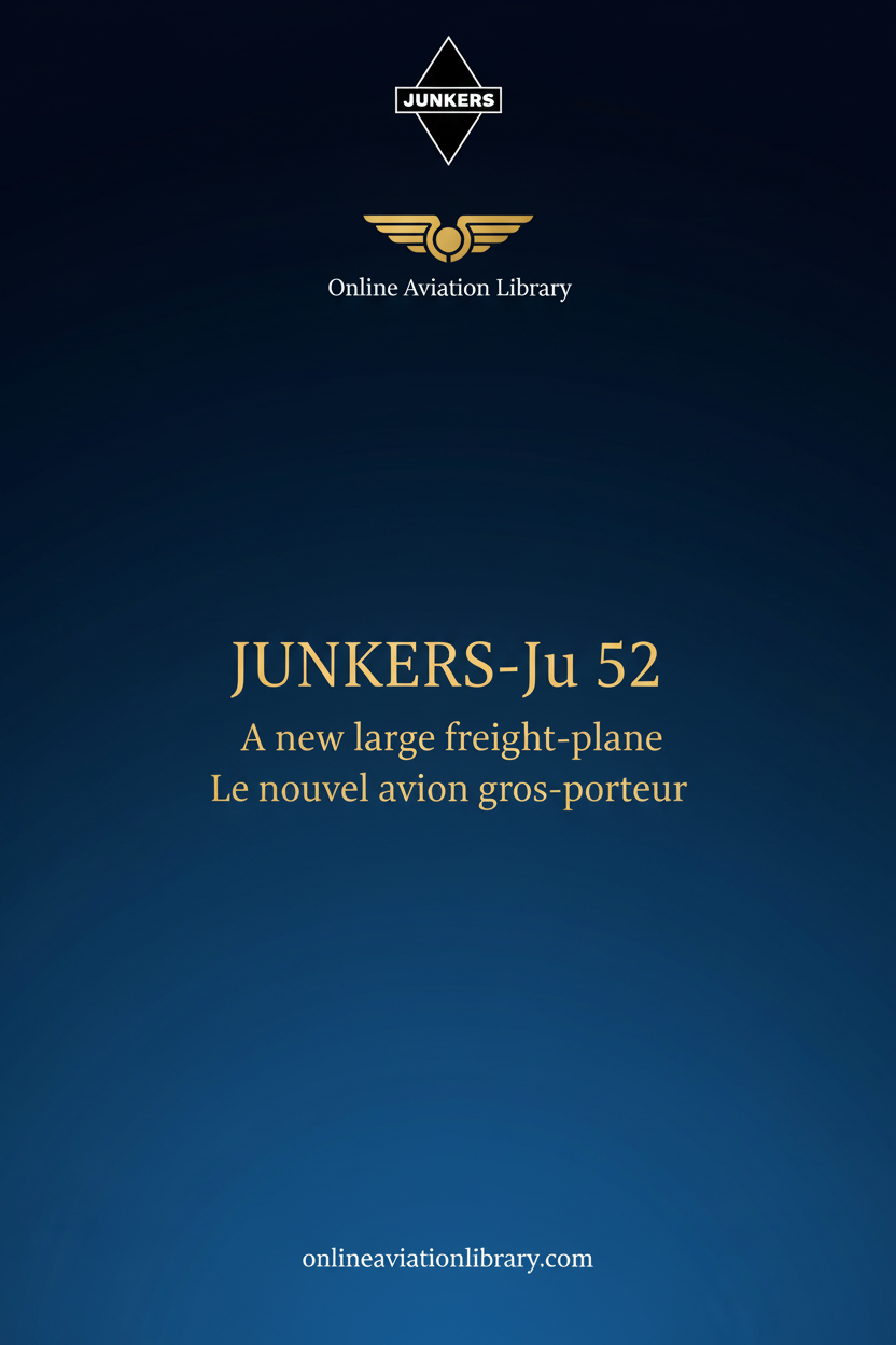 Junkers Ju 52 Standard Cover Page